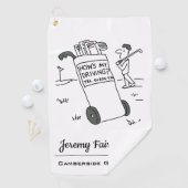 私の運転は？ゴルフおもしろいマンガ ゴルフタオル (インサイチュ)