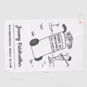 私の運転は？ゴルフおもしろいマンガ ゴルフタオル (横)