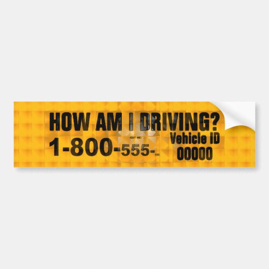私の運転は バンパーステッカー (正面)