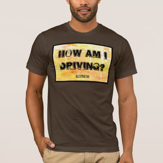 私の運転は? Tシャツ (正面)