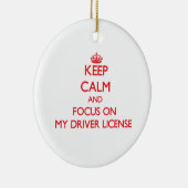 私の運転免許証の平静そして焦点を保って下さい セラミックオーナメント (右)