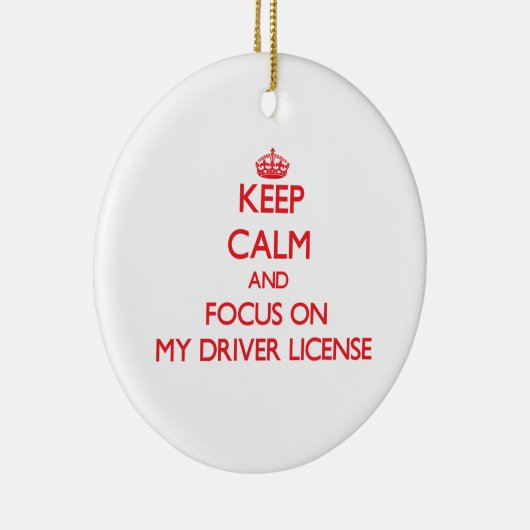 私の運転免許証の平静そして焦点を保って下さい セラミックオーナメント (右)