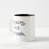 私の道は、ヤフではない ツートーンマグカップ (正面左)