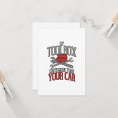 私の道具箱はあなたの車の贈り物よりも高い整備士 カード (正面/裏面インサイチュ)