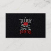 私の道具箱はあなたの車の贈り物よりも高い整備士 名刺 (正面)