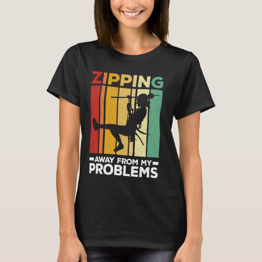 私の遠くに問題からジプラインZiplining Tシャツ (正面)