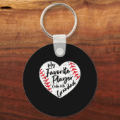 私の選手おもしろいは私を祖父お気に入りの野球と呼ぶ キーホルダー (正面)