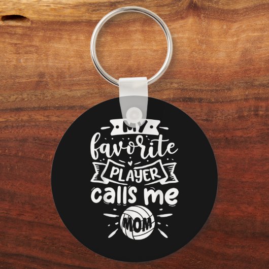 私の選手お気に入りのは私を母バレーボールと呼ぶ キーホルダー (正面)