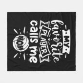 私の選手お気に入りのは私を母バレーボールと呼ぶ フリースブランケット (正面(横))