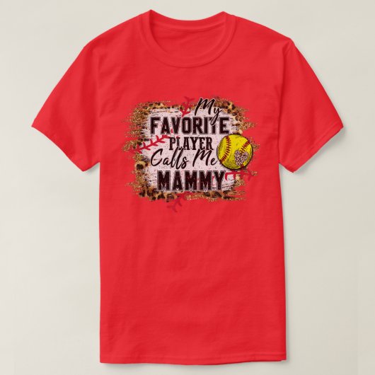 私の選手お気に入りのは私をMammy softball mothersと呼ぶ Tシャツ (デザイン正面)