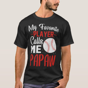 私の選手お気に入りのはPAPAW野球と呼ぶ Tシャツ