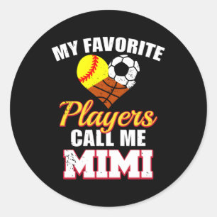 私の選手お気に入りのソフトボールのサッカーバスケットボールMim ラウンドシール
