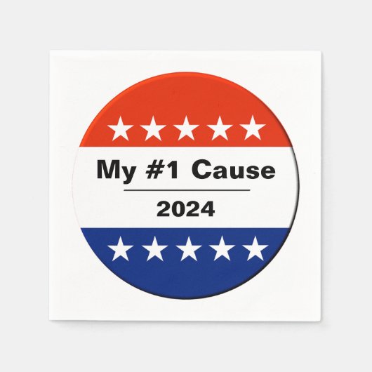 私の選挙号2024 スタンダードカクテルナプキン (正面)