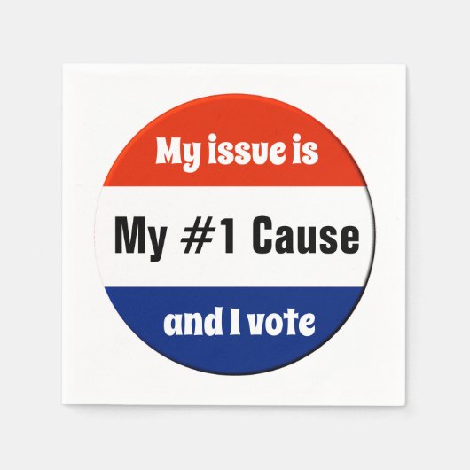 私の選挙投票者 スタンダードカクテルナプキン (正面)