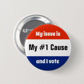 私の選挙投票者 缶バッジ (正面&裏面)