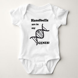 私の遺伝子にはハンドベルが含まれている ベビーボディスーツ
