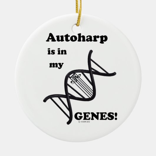 私の遺伝子のオートハープ セラミックオーナメント (正面)