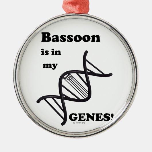 私の遺伝子のバスーン メタルオーナメント (正面)