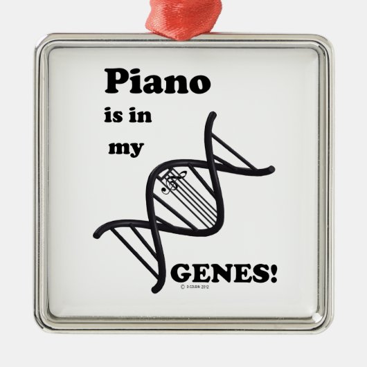 私の遺伝子のピアノ メタルオーナメント (正面)