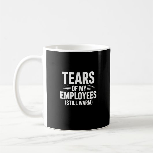 私の部下たちの涙 面白い上司の日 コーヒーマグカップ (左)