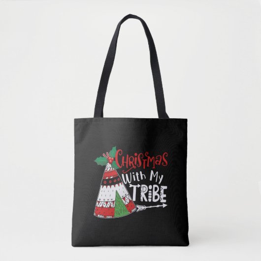 私の部族とのクリスマス トートバッグ (正面)