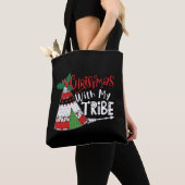 私の部族とのクリスマス トートバッグ (クローズアップ)