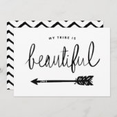 私の部族は美スタイリッシュしい手書き (正面/裏面)