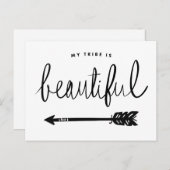 私の部族は美スタイリッシュしい手書き ポストカード (正面/裏面)