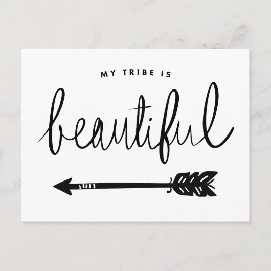 私の部族は美スタイリッシュしい手書き ポストカード (正面)