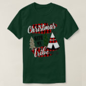 私の部族パジャマファミリーヒョウのクリスマス Tシャツ (デザイン正面)
