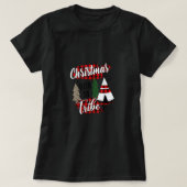 私の部族パジャマファミリーヒョウのクリスマス Tシャツ (デザイン正面)