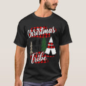 私の部族パジャマファミリーヒョウのクリスマス Tシャツ (正面)