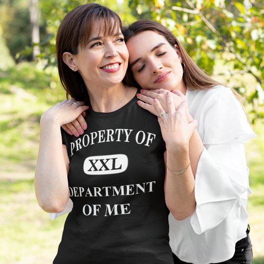 私の部門のプロパティXXL女性の黒 Tシャツ