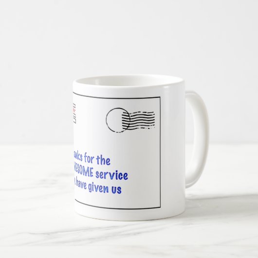 私の郵便配達員にありがとう コーヒーマグカップ (正面右)
