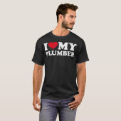 私の配管工が好き Tシャツ (正面フル)