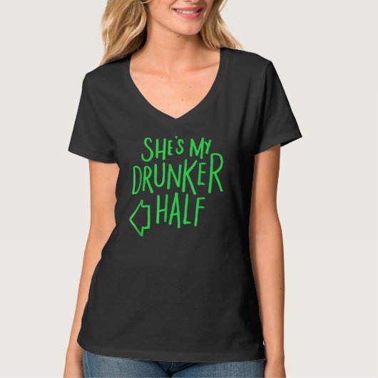 私の酔っ払いハーフおもしろいSt patricks day1 Tシャツ (正面)