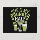 私の酔っ払い半分のSt patricksの一致するカップルを見る ポストカード (正面)