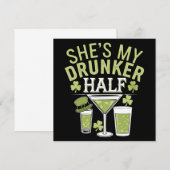 私の酔っ払い半分のSt patricksの一致するカップルを見る 招待状 (正面/裏面)