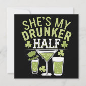 私の酔っ払い半分のSt patricksの一致するカップルを見る 招待状 (正面)