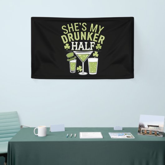 私の酔っ払い半分のSt patricksの一致するカップルを見る 横断幕 (トレードショー)