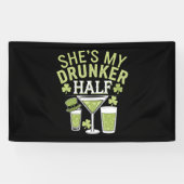 私の酔っ払い半分のSt patricksの一致するカップルを見る 横断幕 (横)