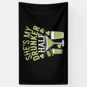 私の酔っ払い半分のSt patricksの一致するカップルを見る 横断幕 (縦)