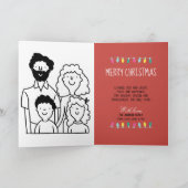 私の醜離れいクリスマススのセーターアットホームホリデークリスマス カード (内部)