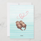 私の重要なオッター動物パニーバレンタインデー シーズンカード (裏面)