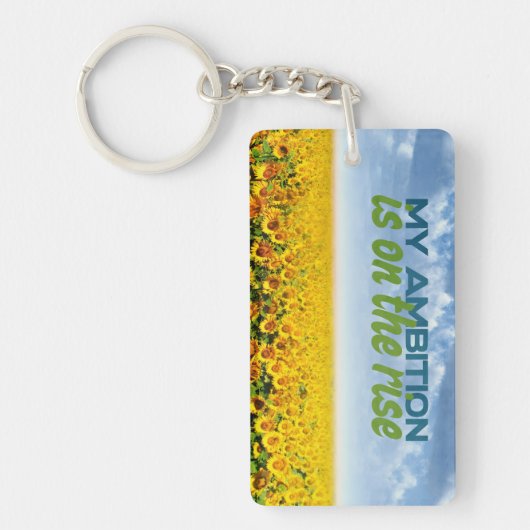 私の野心は高まっているモチベーション肯定 キーホルダー (正面)