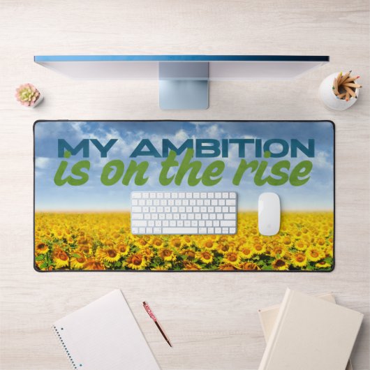 私の野心は高まっているモチベーション肯定 デスクマット (オフィス1)