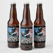 私の野球お気に入りのの捕手は私をパパ父と呼ぶ ビールラベル (ボトル)