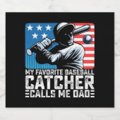 私の野球お気に入りのの捕手は私をパパ父と呼ぶ ビールラベル (シングルラベル)
