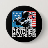 私の野球お気に入りのの捕手は私をパパ父と呼ぶ 缶バッジ (正面)
