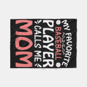 私の野球お気に入りの選手が母を呼びおもしろい出す フリースブランケット (正面(横))